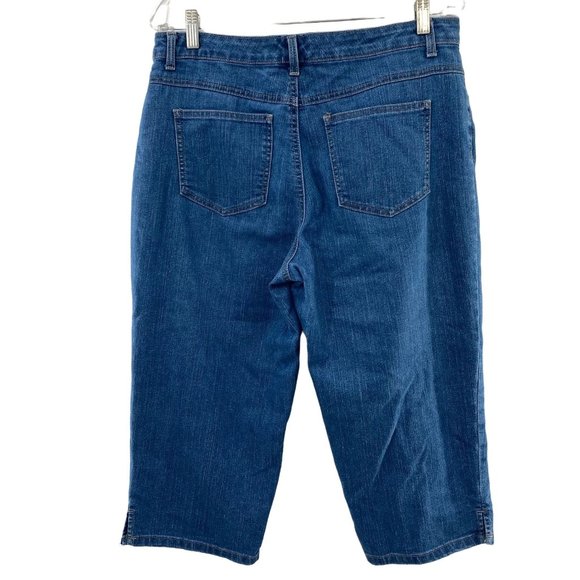 KIM ROGERS PETITE JORTS BLUE JEANS WOMENS 10P - Picture 3 of 6